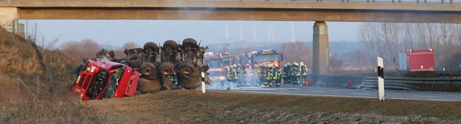 Unfall auf der A 38 (Foto: Sven Tetzel)