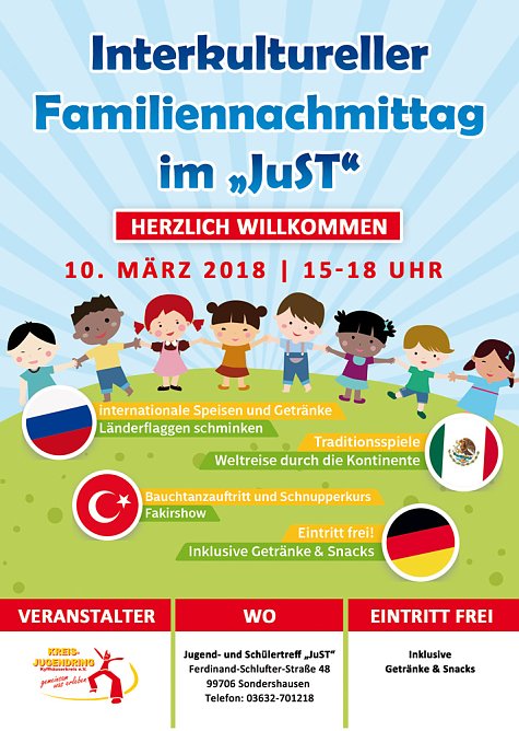 Interkultureller Familiennachmittag im JuST (Foto: JUST) Interkultureller Familiennachmittag im JuST (Foto: JUST)