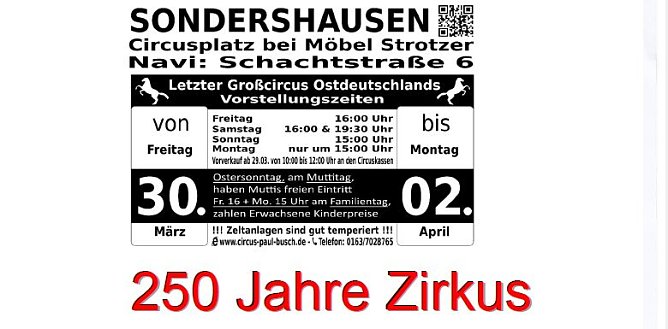 Der Zirkus kommt nach Sondershausen (Foto: Circus Busch) Der Zirkus kommt nach Sondershausen (Foto: Circus Busch)