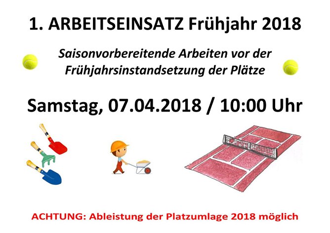 Aufruf zum ersten Arbeitseinsatz in diesem Jahr (Foto: Marcel Fromm)