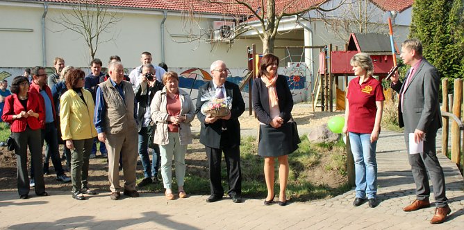 Hurra, wir spielen in der sanierten Kita (Foto: Karl-Heinz Herrmann)