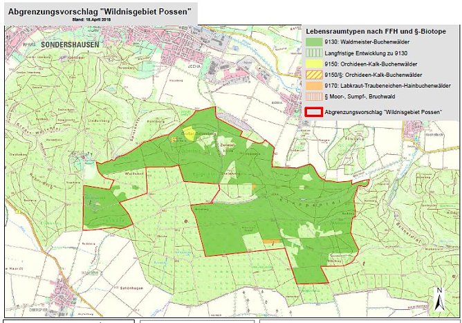 Vorschlag f&uuml;r das Wildnisgebiet Possen (Foto: NABU)
