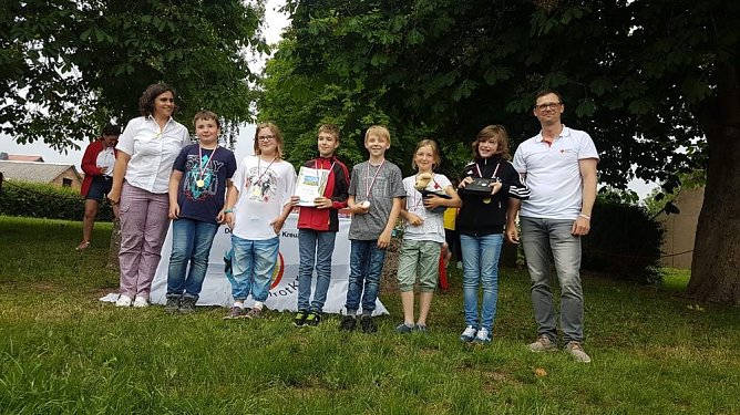 Jugendrotkreuz Sondershausen misst sich bei seinem Jahresh&ouml;hepunkt in Immenrode ! (Foto: DRK Sondershausen)