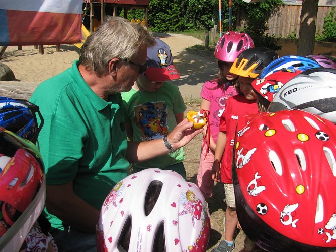 Verkehrssicherheitstag in der Kita Sonnenschein (Foto: Bernd M&uuml;ller)