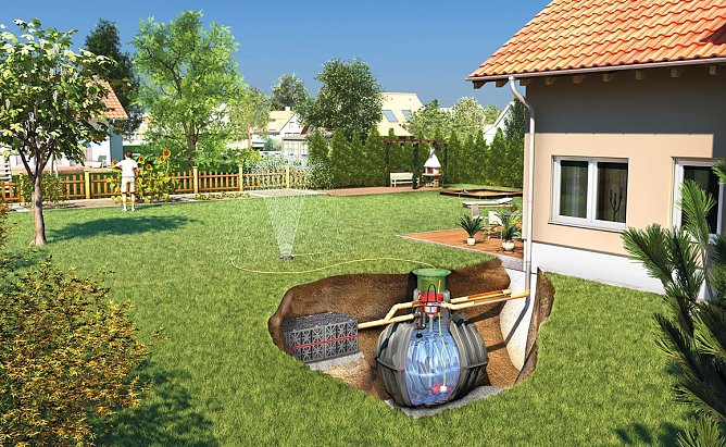 Wer Trinkwasserkosten und Niederschlagswassergeb&uuml;hren reduzieren will, kann Regenwassernutzung und Versickerung kombinieren. Die unterirdischen Systeme sind flexibel planbar und tragen zudem zum Umweltschutz bei. (Foto: tdx/Otto Graf GmbH)