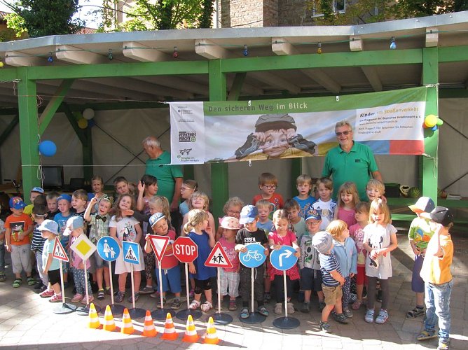 Verkehrssicherheitstag in der Kita Kindervilla (Foto: Bernd M&uuml;ller)