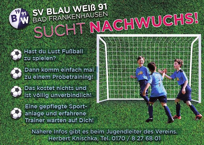 Hast du Lust Fu&szlig;ball zu spielen? (Foto: Stadtmarketing Bad Frankenhausen)