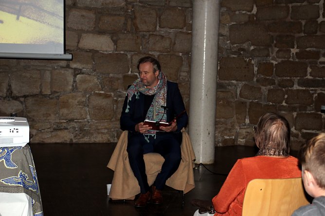 Simplicissimus in Sand gemalt (Foto: Karl-Heinz Herrmann)