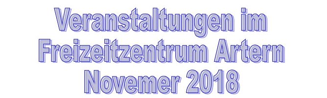 Was ist im November los? (Foto: Freizeitzentrum)