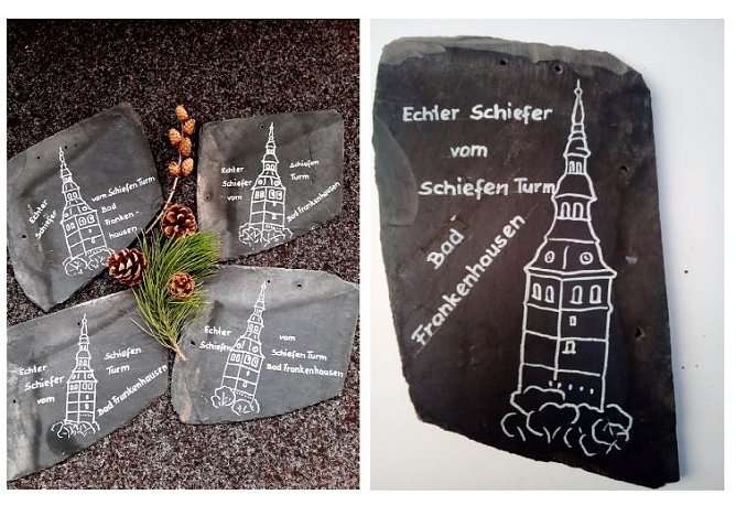 Ein neues Souvenir vom Schiefen Turm (Foto: Stadtmarketing Bad Frankenhausen)