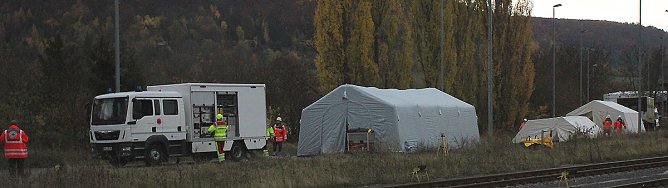 Zugunglück war nur eine Übung (Foto: Karl-Heinz Herrmann) Zugunglück war nur eine Übung (Foto: Karl-Heinz Herrmann)