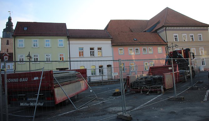 Baustart am Rathaus Sondershausen (Foto: Karl-Heinz Herrmann)