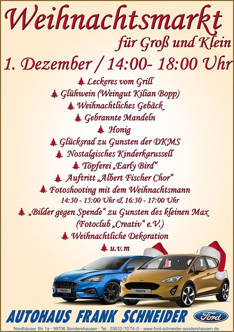 Weihnachtsmarkt klein und fein: (Foto: Ford Autohaus)