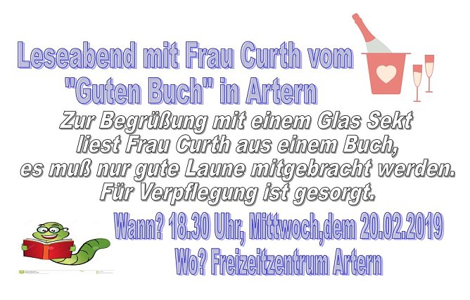 Buchlesung und Familiennachmittag (Foto: Freizeitzentrum Artern)