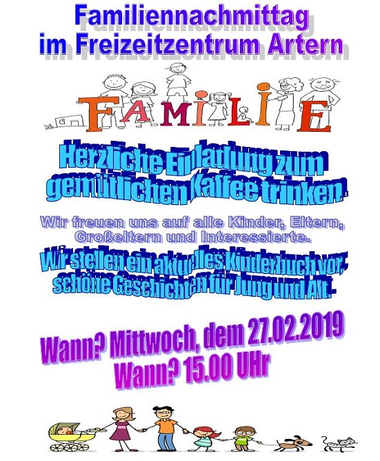 Buchlesung und Familiennachmittag (Foto: Freizeitzentrum Artern)