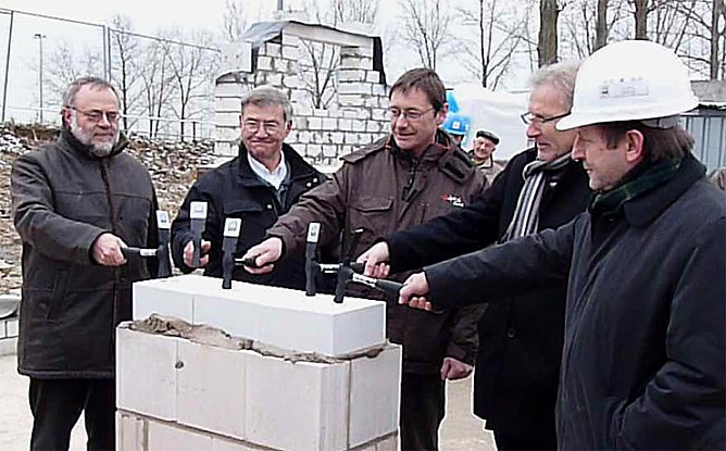 Grundsteinlegung Sportlerheim Westerengel (Foto: Karl-Heinz Herrmann)