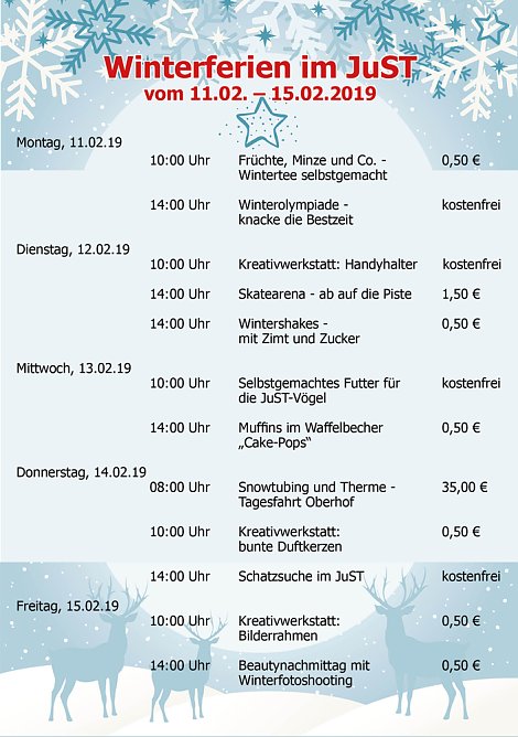 Winterferien im JuST (Foto: Kreisjugendring) Winterferien im JuST (Foto: Kreisjugendring)