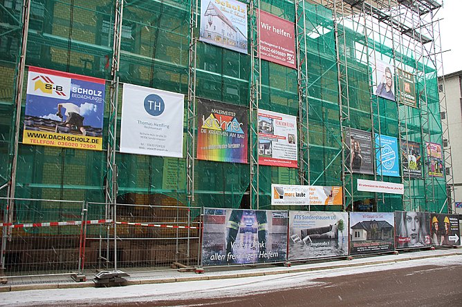 Aktion Wir unterst&uuml;tzen den Wiederaufbau der Alten Post (Foto: Karl-Heinz Herrmann)