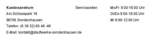 TOP-Lokalversorger Strom & Gas 2019 (Foto: Stadtwerke Sondershausen)