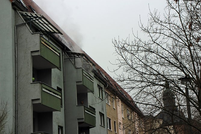 Balkonbrand in Sondershausen (Foto: Karl-Heinz Herrmann)