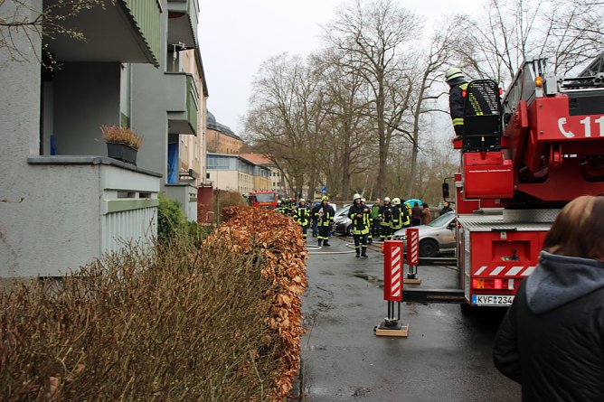 Balkonbrand in Sondershausen (Foto: Karl-Heinz Herrmann)