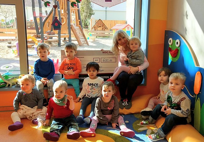 Die kleinen Sonnenscheinchen sagen Dankesch&ouml;n! (Foto: Kita Sonnenschein)