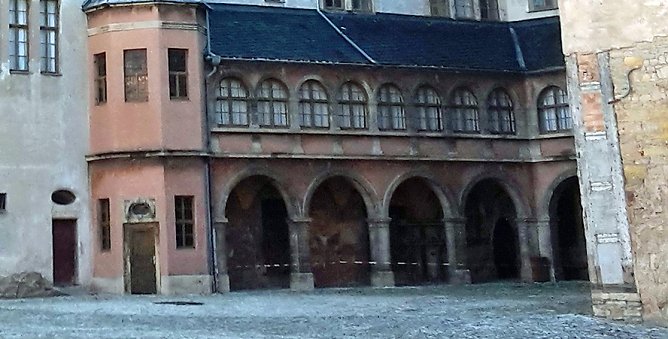 Dem Schloss aufs Dach gestiegen (Foto: Karl-Heinz Herrmann)