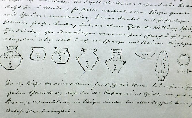 Detail eines Ausgrabungsberichtes (Foto: Heidelore Kneffel)