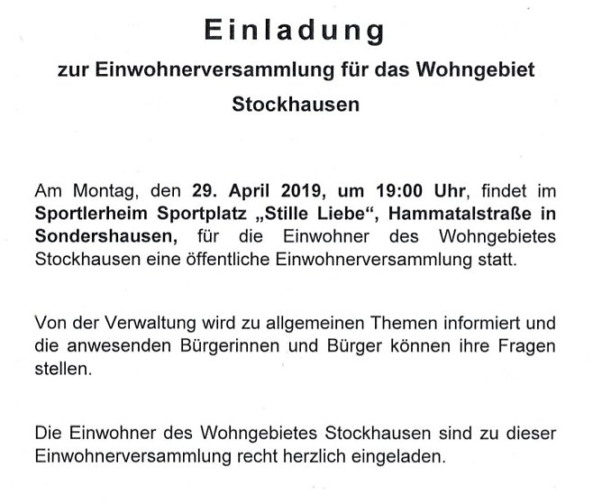 Einwohnerversammlung (Foto: Stadt Sondershausen)