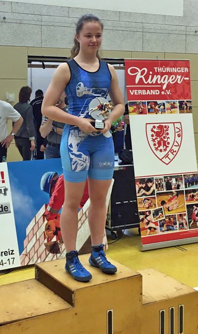 Th&uuml;ringer Landesmeisterin im Ringen aus Sondershausen (Foto: Alexandra D&uuml;rrenberg)