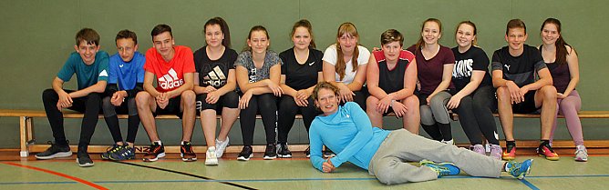 Spannendes Training mit erfolgreicher Sportlerin (Foto: Karl-Heinz Herrmann)