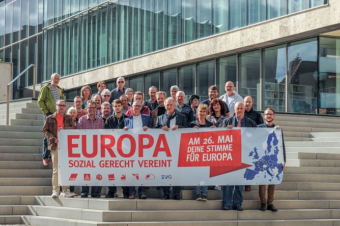 Nordth&uuml;ringer Gewerkschaften werben f&uuml;r Europawahl (Foto: IG Metall)