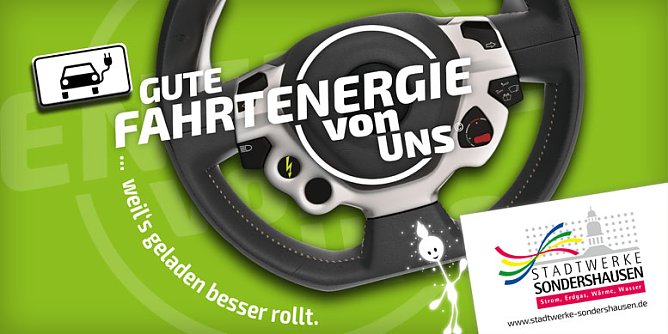 Unterst&uuml;tzung f&uuml;r E-Bike Kampagne (Foto: Stadtwerke Sondershausen)