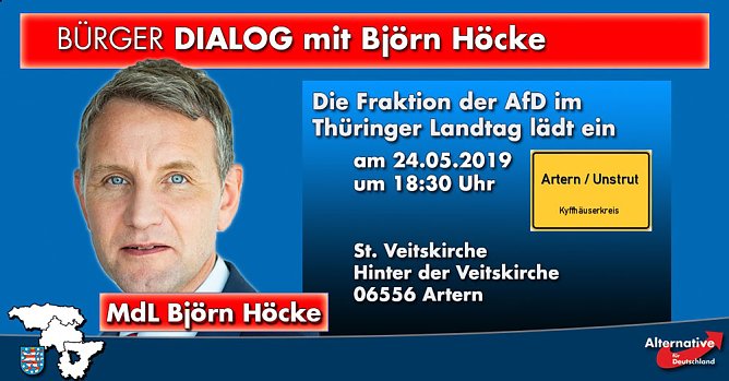 Bj&ouml;rn H&ouml;cke (AfD) im B&uuml;rgerdialog (Foto: AfD)