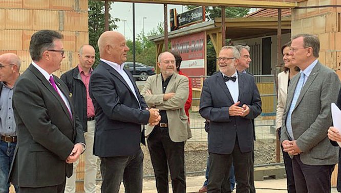 Baustelle der Rettungswache besucht (Foto: DRK Kyffh&auml;userkreis)