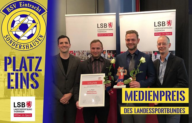 Verleihung des diesj&auml;hrigen Medienpreises (Foto: BSV Eintracht Sondershausen)