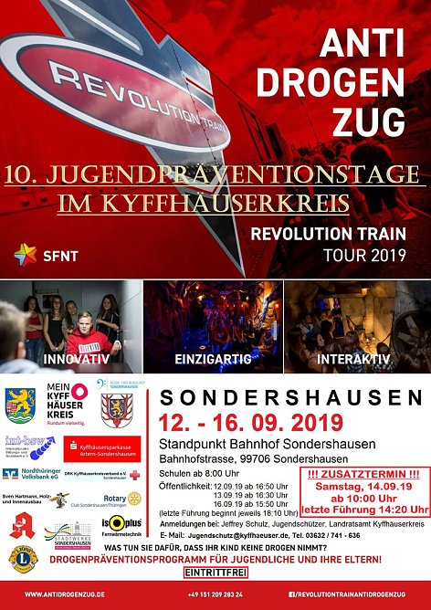 Anti-Drogen-Zug Revolution Train (Foto: Landratsamt Kyffh&auml;userkreis)