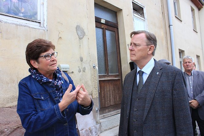 Ramelow vor Ort mit Ortswechsel (Foto: Marion Haas)