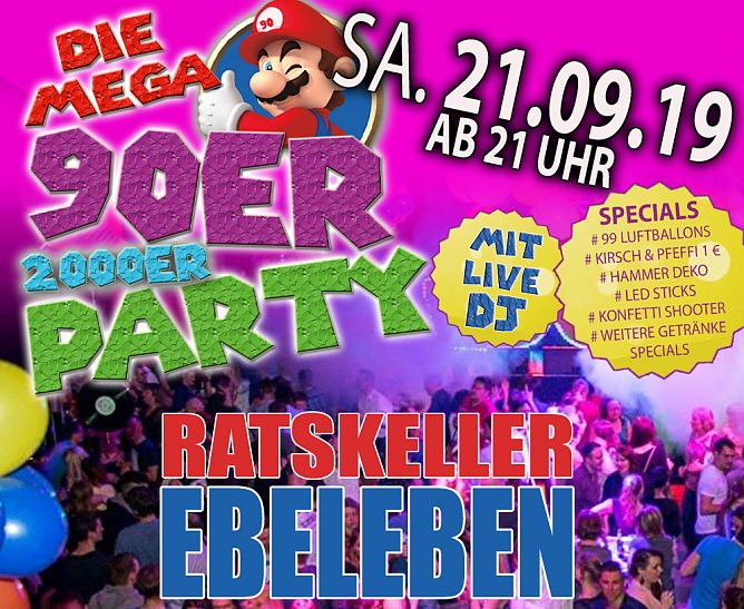 Die Mega 90er & 2000er Party (Foto: Veranstalter)