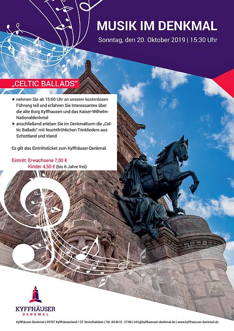 Musik im Denkmal mit Celtic Ballads (Foto: Stadtmarketing Bad Frankenhausen) Musik im Denkmal mit Celtic Ballads (Foto: Stadtmarketing Bad Frankenhausen)