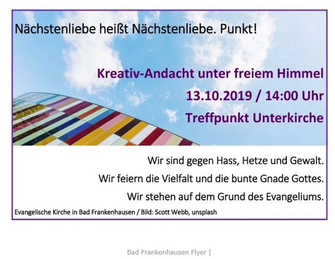 Kreativ-Andacht in Bad Frankenhausen (Foto: Suptur Bad Frankenhausen) Kreativ-Andacht in Bad Frankenhausen (Foto: Suptur Bad Frankenhausen)