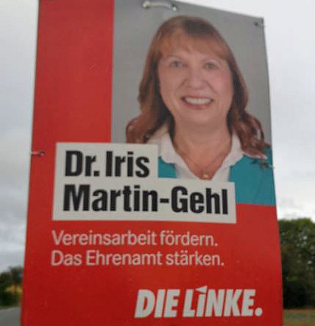 Die KN erreichte folgendes Statement der bisherigen Landtagsabgeordneten Dr. Iris Martin-Gehl (DIE LINKE)... (Foto: Dr. Iris Martin-Gehl) Die KN erreichte folgendes Statement der bisherigen Landtagsabgeordneten Dr. Iris Martin-Gehl (DIE LINKE)... (Foto: Dr. Iris Martin-Gehl)