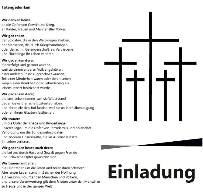 Gedenken an Pogromnacht und Volkstrauertag (Foto: Stadt Sondershausen)
