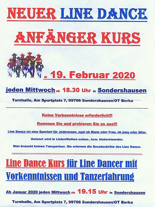 Neuer Line Dance Kurs (Foto: privat) Neuer Line Dance Kurs (Foto: privat)