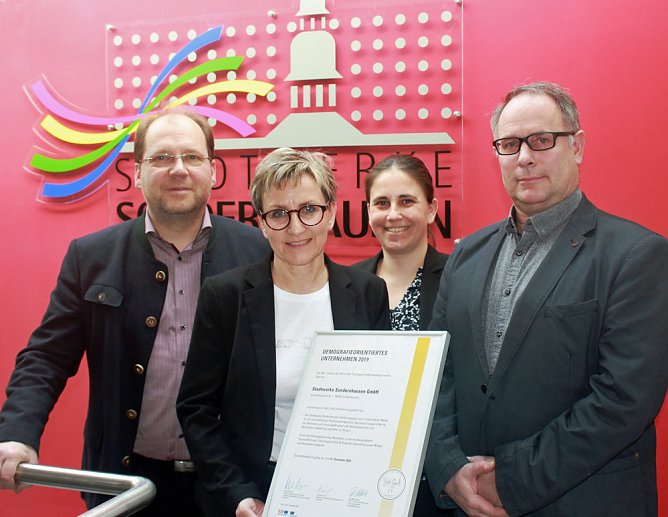 Auszeichnung des Personalmanagements der Stadtwerke Sondershausen GmbH (Foto: Stadtwerke Sondershausen)