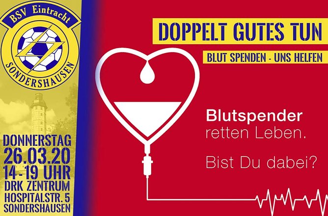 Am Donnerstag gleich doppelt helfen! (Foto: BSV Eintracht Sondershausen)