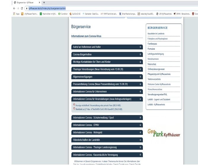 Corona: Bereitstellung Musteranzeige (Foto: Landratsamt Kyffh&auml;userkreis)