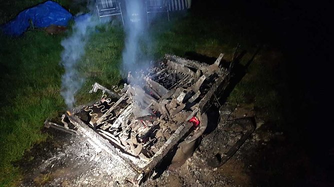 Nicht angemeldetes Lagerfeuer (Foto: FFW Ro&szlig;leben)