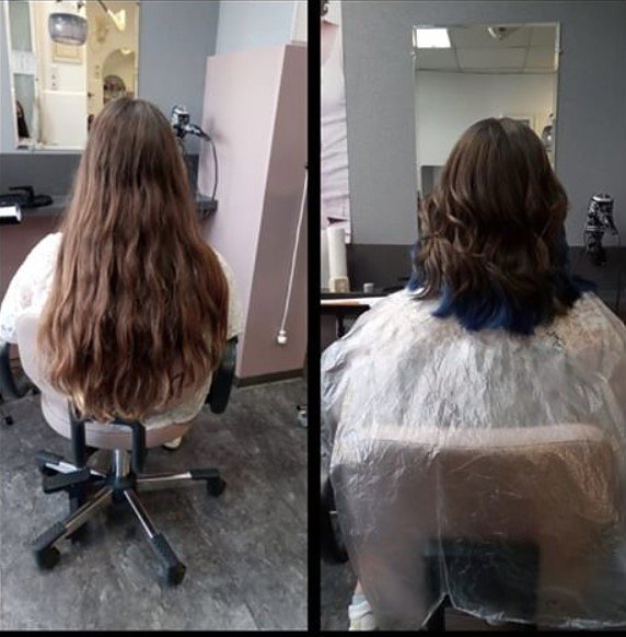 Haarpracht f&uuml;r Kinder gespendet (Foto: privat)