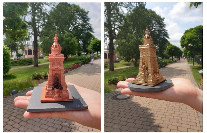 Der "Schiefe" im 3D Druck (Foto: Kur & Tourismus GmbH Bad Frankenhausen)